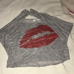 Papaya long sleeve crop top